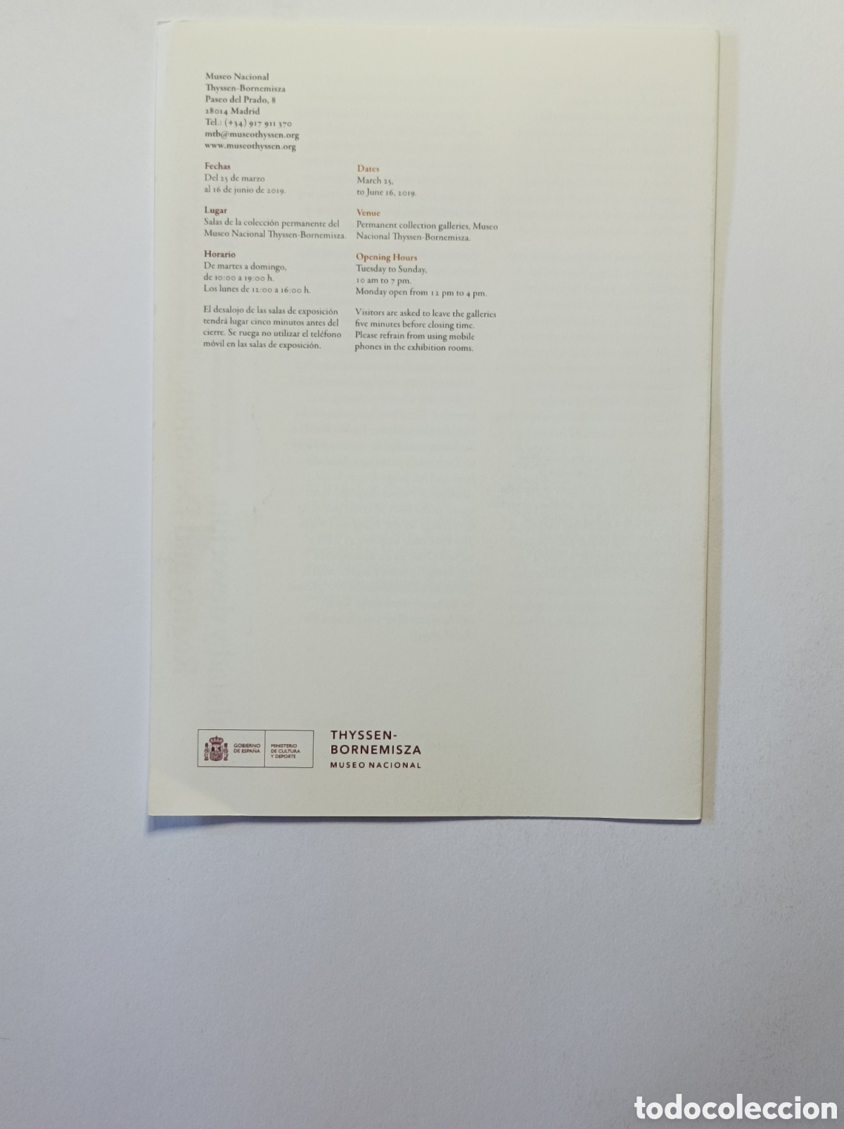 Arte: REALIDAD Y DEVOCI&Oacute;N. PROGRAMA EXPLICATIVO EXPOSICI&Oacute;N MUSEO THYSSEN. 2019. - Foto 2