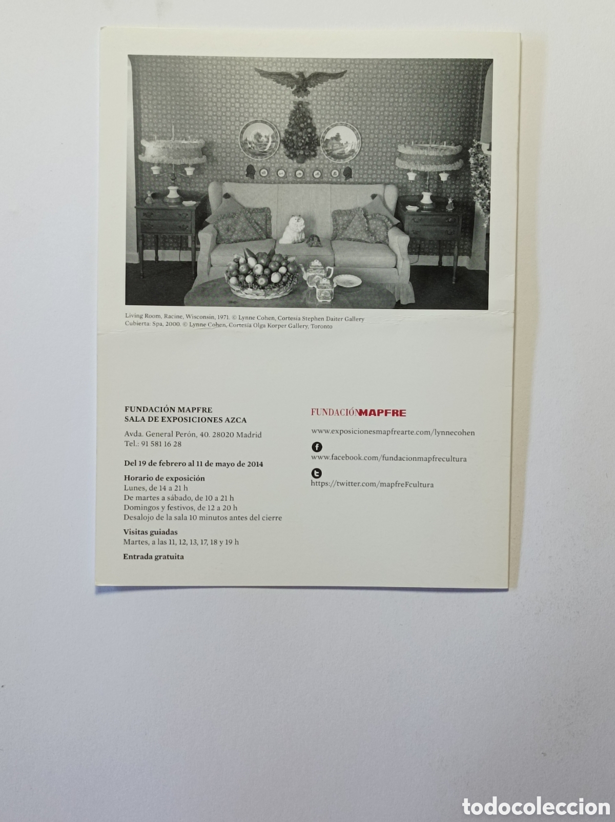 Arte: LYNNE COHEN. PROGRAMA EXPLICATIVO EXPOSICI&Oacute;N FUNDACI&Oacute;N MAPFRE. 2014. - Foto 2