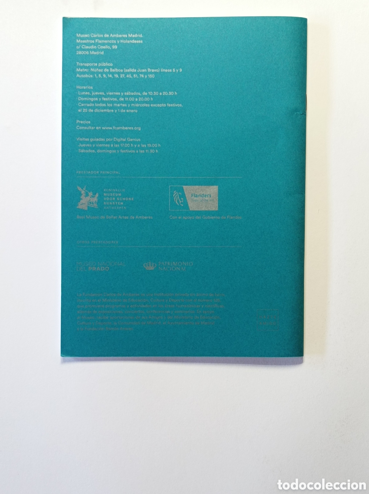 Arte: FUNDACI&Oacute;N CARLOS DE AMBERES. PROGRAMA EXPLICATIVO EXPOSICI&Oacute;N. - Foto 2