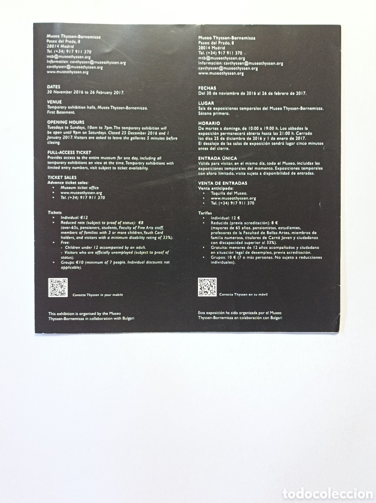 Arte: BULGARI Y ROMA. PROGRAMA EXPLICATIVO EXPOSICI&Oacute;N MUSEO THYSSEN. 2016. - Foto 2