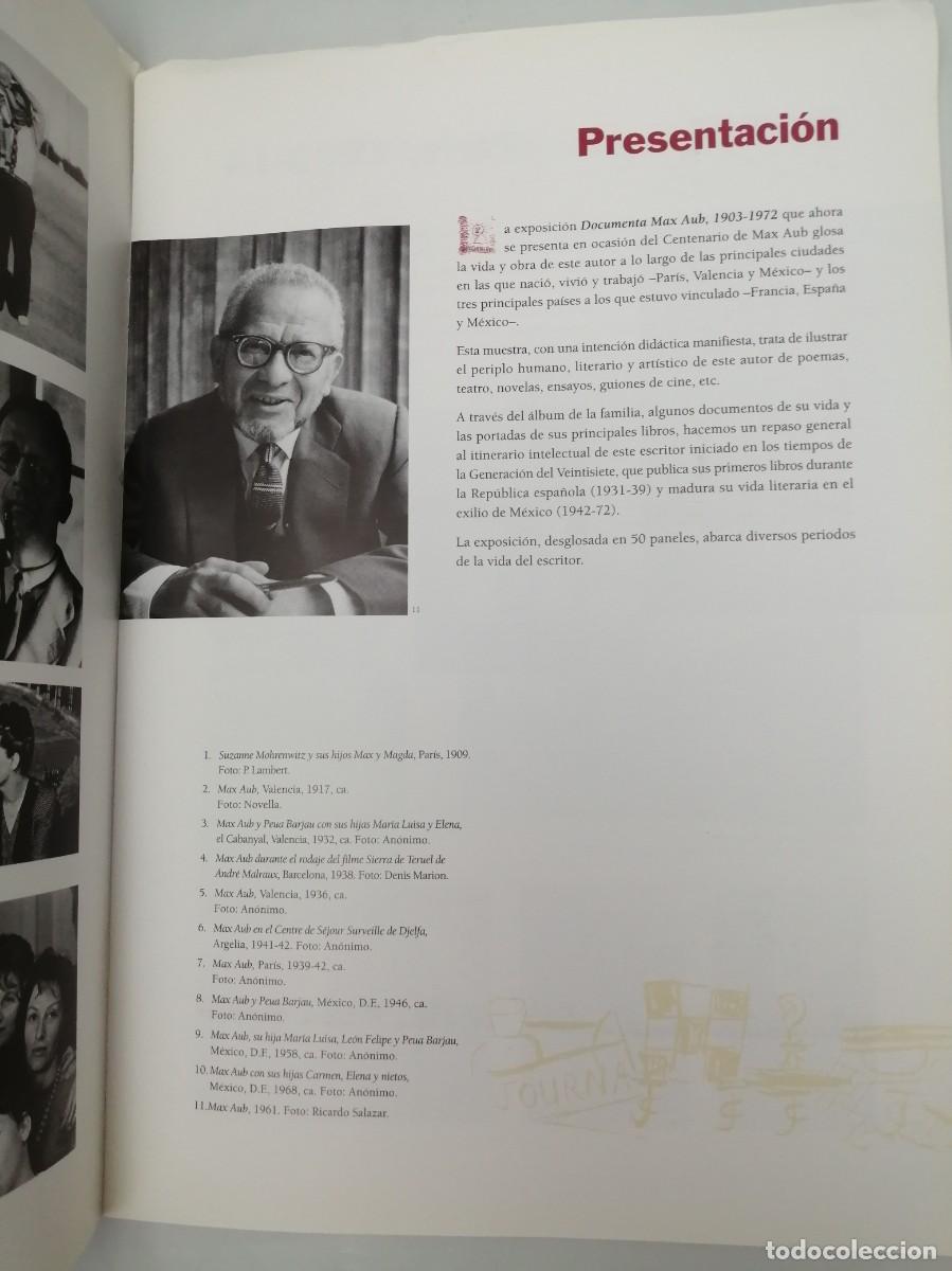 Arte: Documenta Max Aub, Centenario 1903-2003 (Cat&aacute;logo exposici&oacute;n de 12 p&aacute;ginas) - Foto 5
