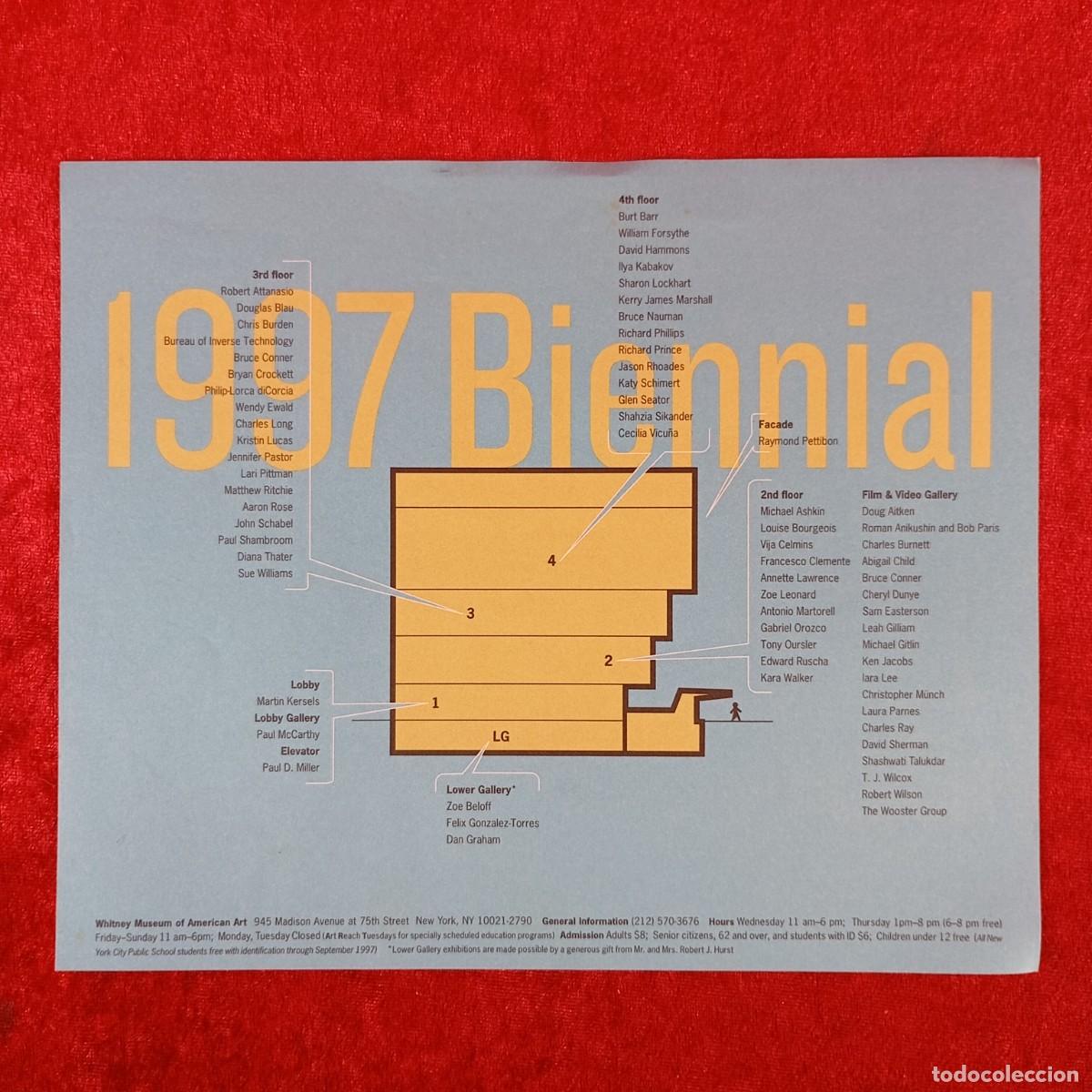 Kunst: 1997 BIENNIAL - WHITNEY MUSEUM OF AMERICAN ART - FOLLETO DE ARTE / 4078