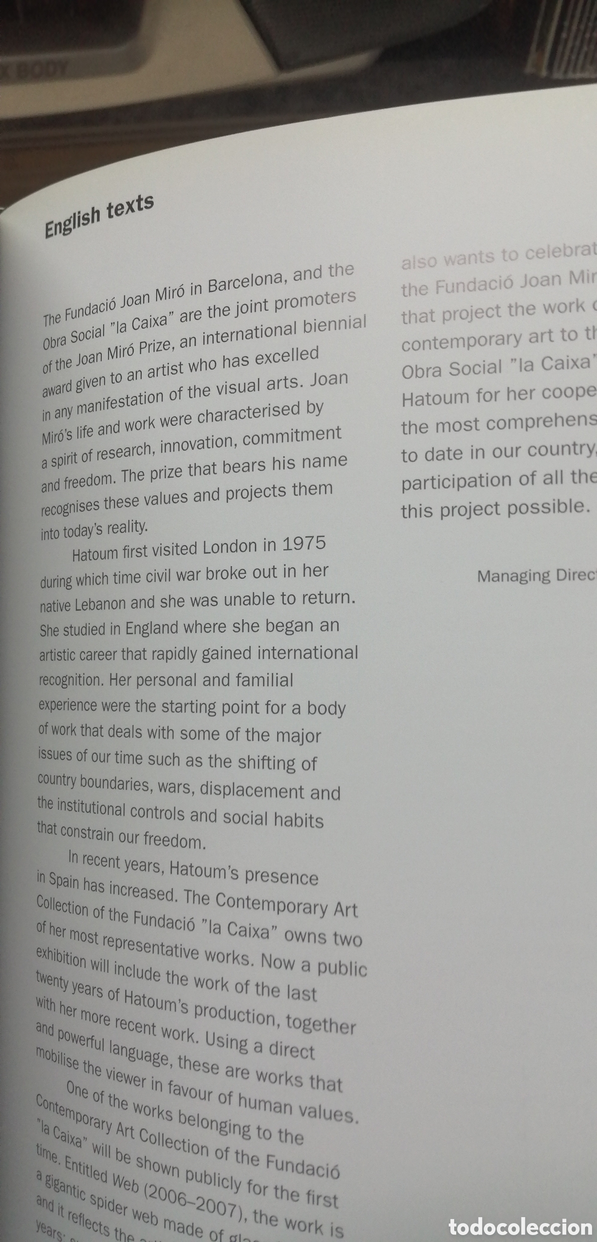 Arte: Mona Hatoum Projecci&oacute; Textos multiling&uuml;es en catal&aacute;n espa&ntilde;ol e ingl&eacute;s - Foto 5