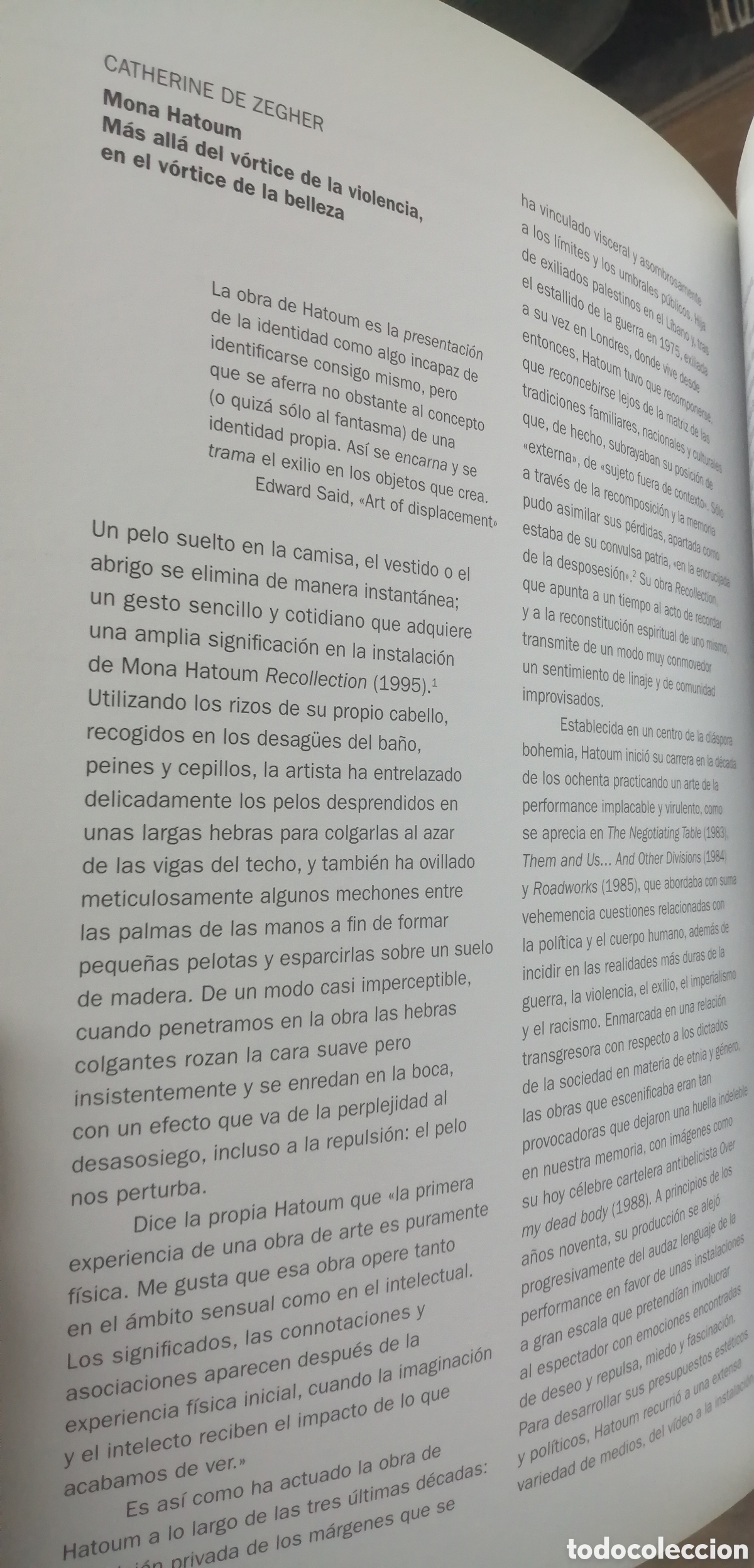 Arte: Mona Hatoum Projecci&oacute; Textos multiling&uuml;es en catal&aacute;n espa&ntilde;ol e ingl&eacute;s - Foto 6