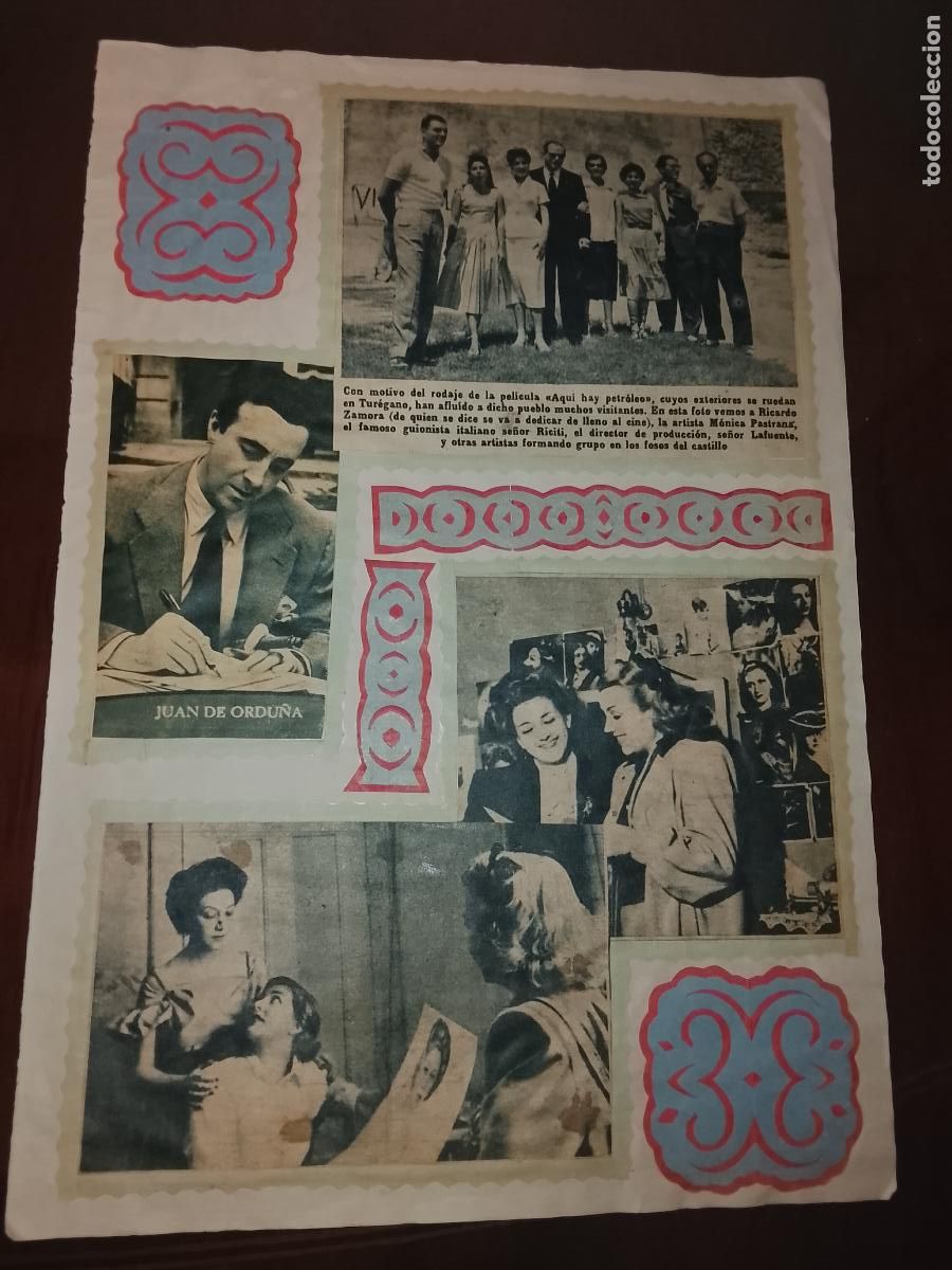Arte: antiguo collage DE REVISTA VER FOTO ADICIONALES pelicula actor actriz cine HECHO a mano revistas
