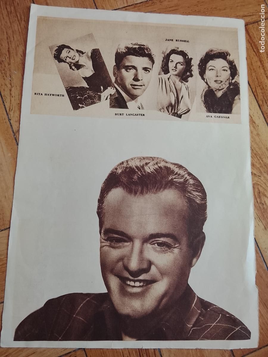 Arte: antiguo collage DE REVISTA VER FOTO ADICIONALES pelicula actor actriz cine HECHO a mano revistas