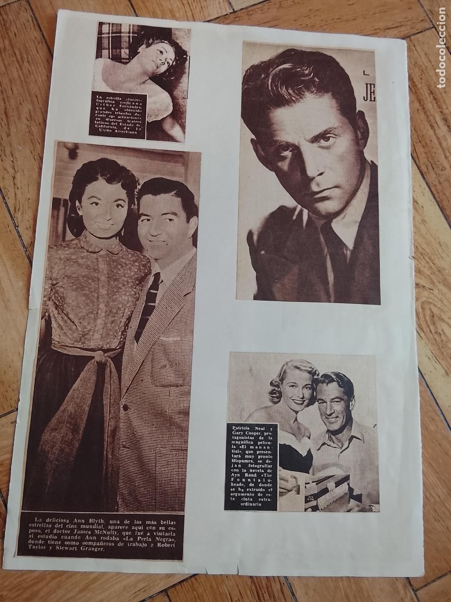 Arte: antiguo collage DE REVISTA VER FOTO ADICIONALES pelicula actor actriz cine HECHO a mano revistas