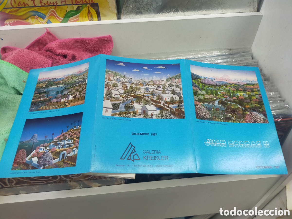 Arte: Juan borras II cat&aacute;logo galer&iacute;a kreisler Madrid diciembre 1987 tr&iacute;ptico