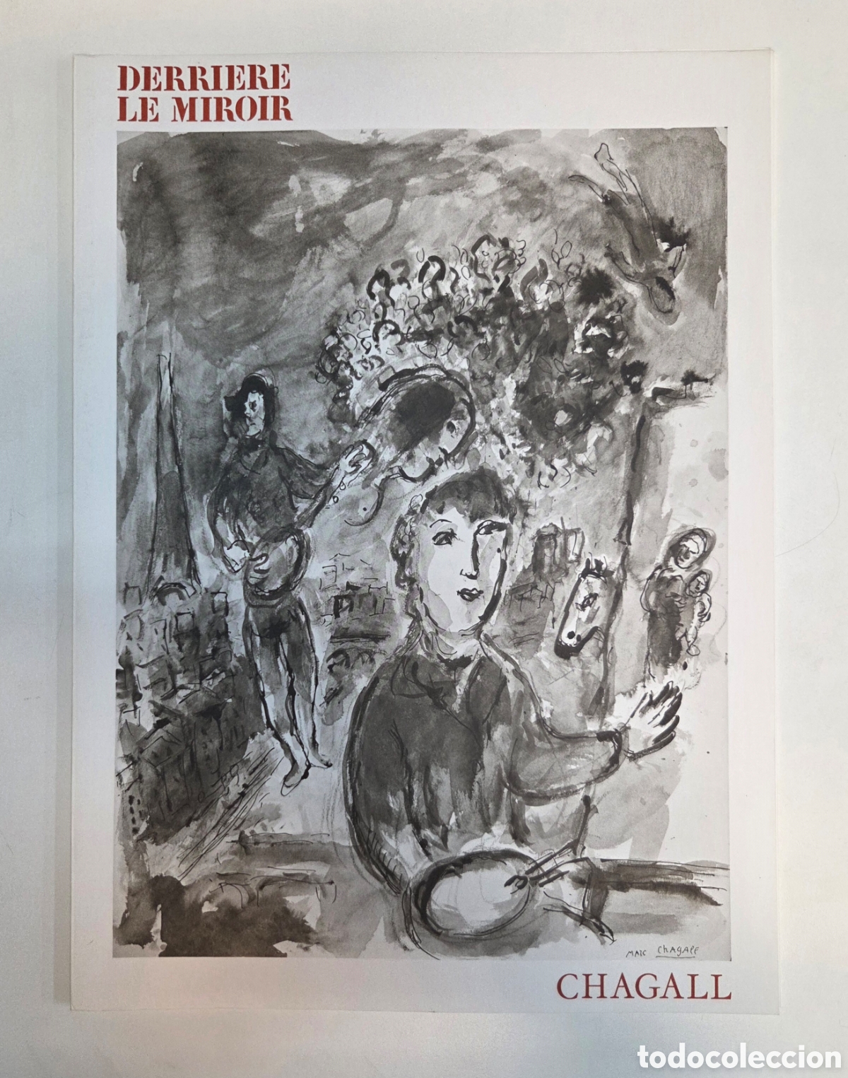 Arte: Marc Chagall. Derri&egrave;re le Miroir 225. 1971