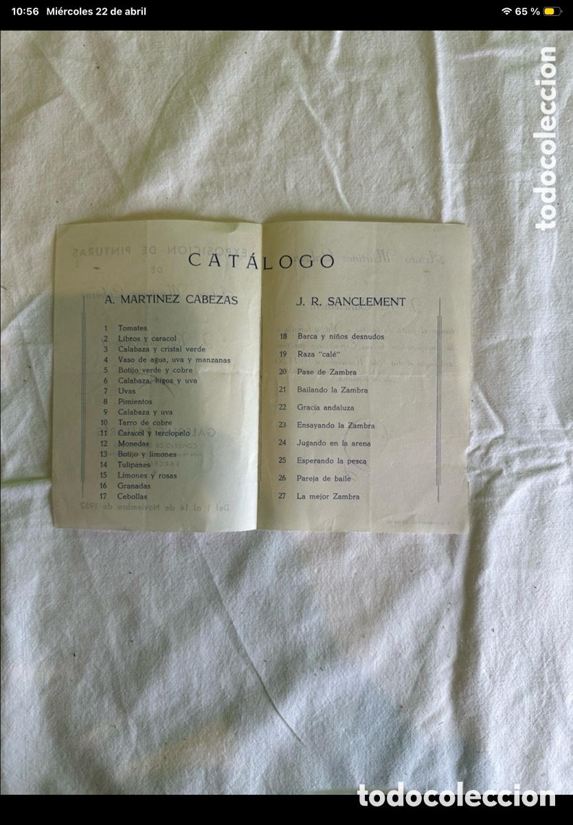 Arte: EXPOSICION DE PINTURAS DE Arturo Martinez Cabezas 1952