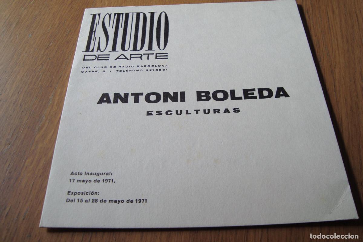 Arte: DIPTICO. ANTONI BOLEDA RIBALTA DE TARREGA. ESCULTURAS. ESTUDIO DE ARTE CLUB RADIO BARCELONA 1971