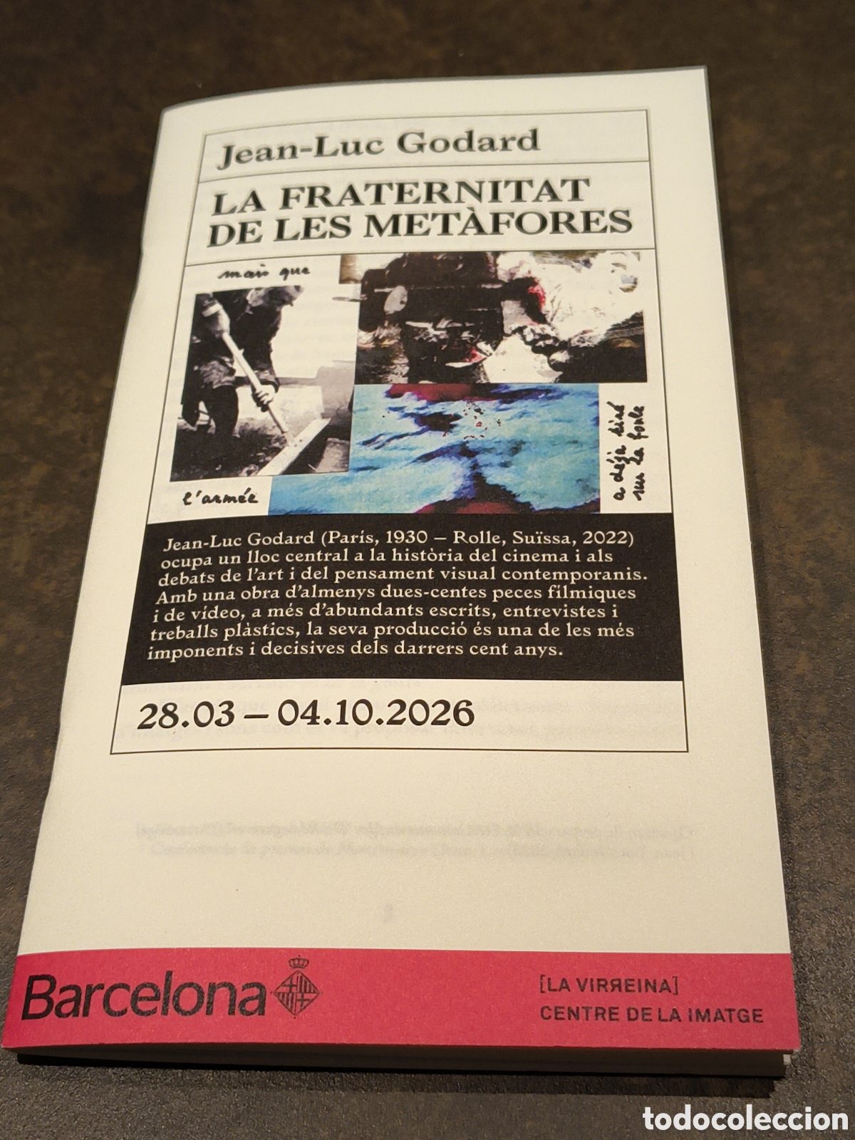 Arte: LA FRATERNITAT DE LES METAFORES. JEAN-LUC GODARD. LA VIRREINA. CENTRE DE LA IMATGE