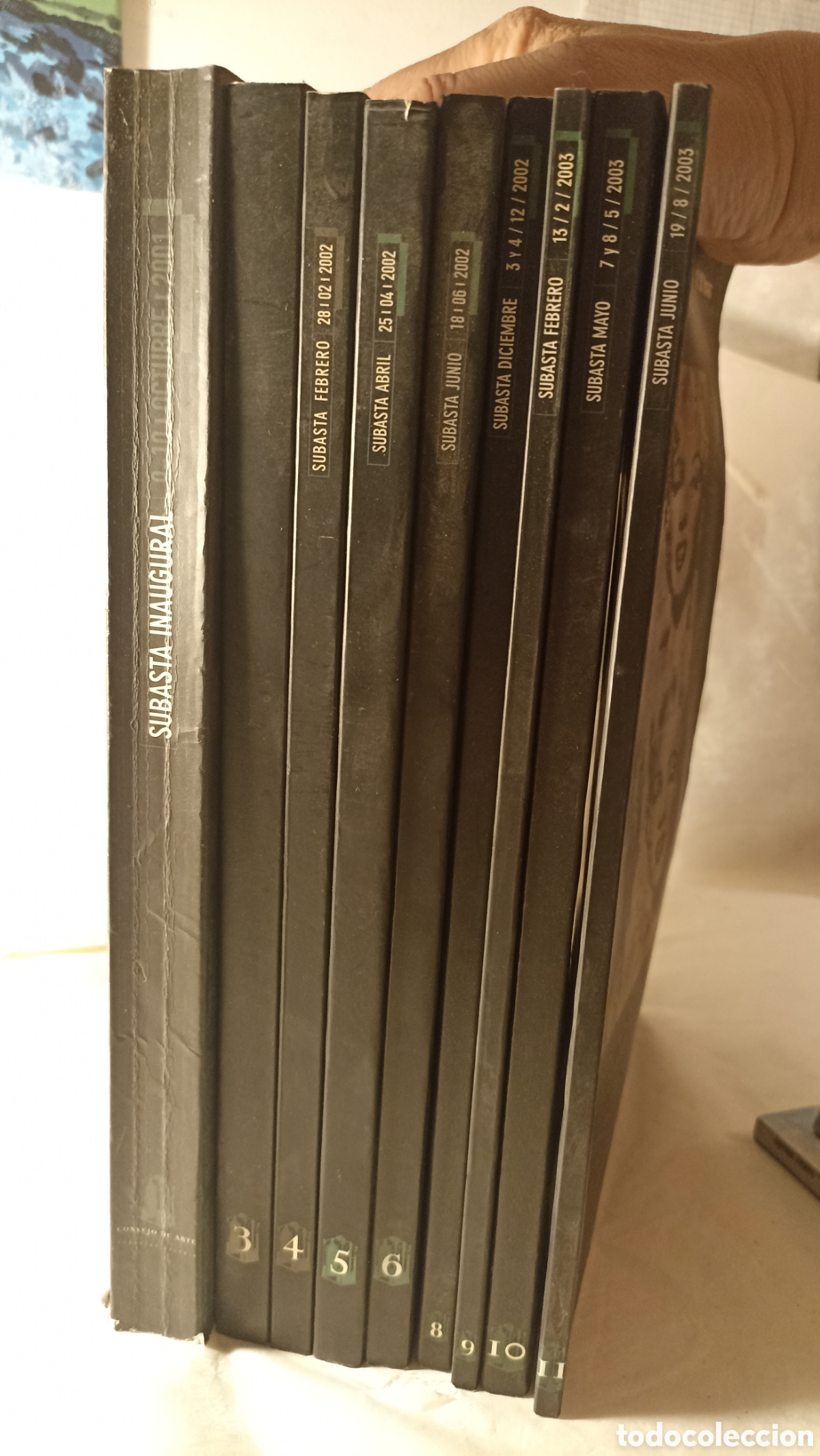 Kunst: Lote 9 Cat&aacute;logos Subastas &rdquo;Consejo de Arte&rdquo; (2001-2003) - Incluye Inaugural