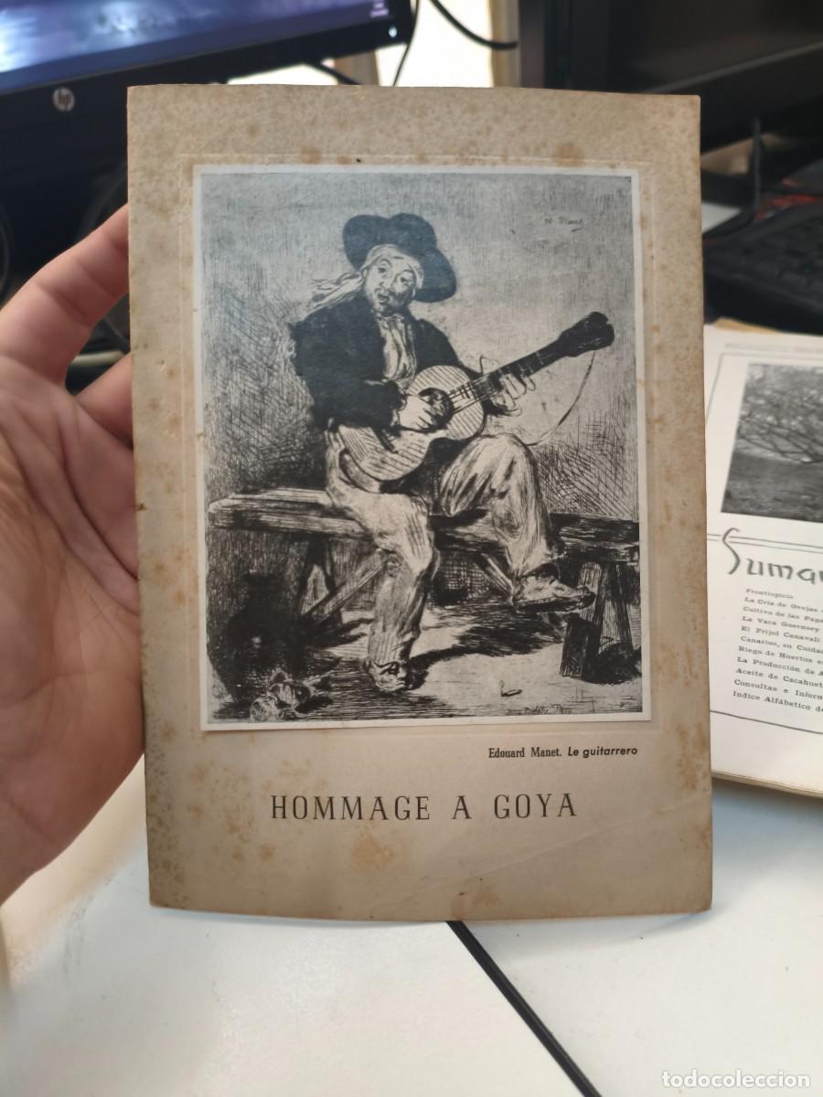 Arte: HOMMAGE A GOYA. - [Cat&aacute;logo.] Edourd Manet. Le guitarrero. Pierre Vilar. 1946.