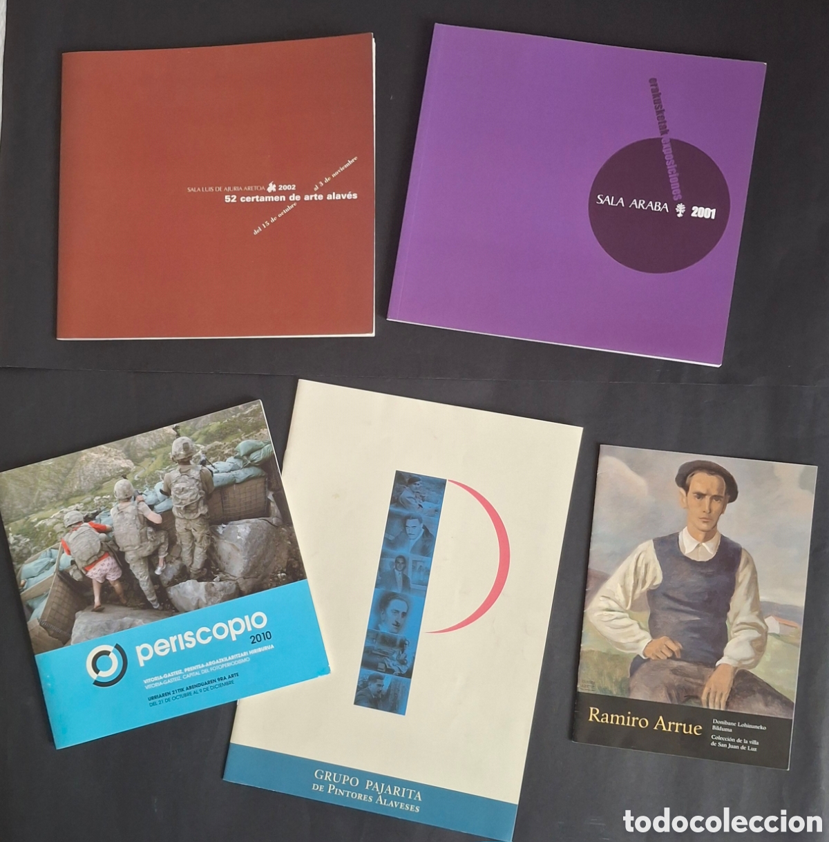 Arte: LOTE DE CINCO CAT&Aacute;LOGOS DE EXPOSICI&Oacute;NES EN VITORIA-GASTEIZ