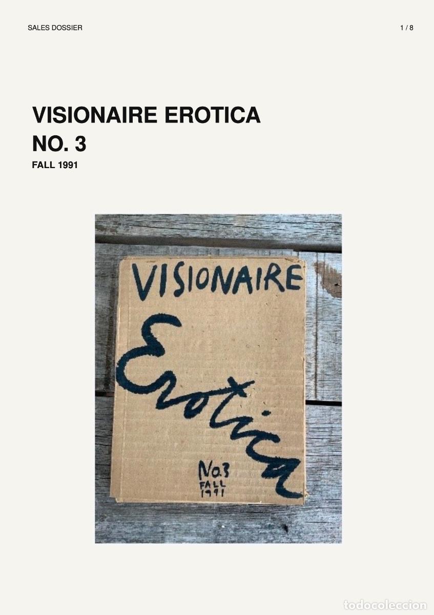 Arte: Visionaire No. 3 &rdquo;Erotica&rdquo; Fall 1991 - Edici&oacute;n limitada numerada 733/1000, caja original