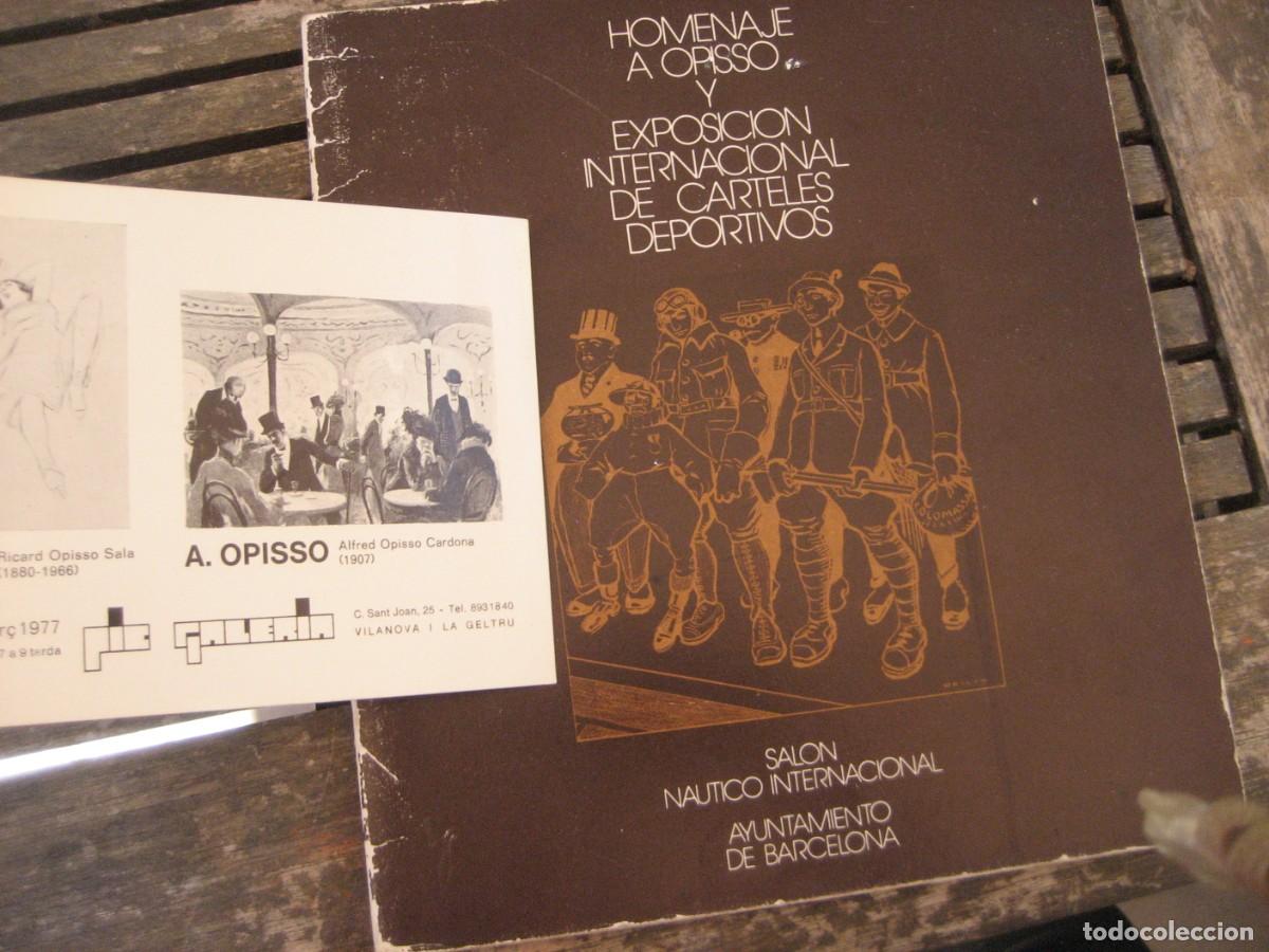 Arte: Homenaje a Opisso y exposici&oacute;n carteles deportivos Seix barral 1973 . invitaci&oacute;n exposici&oacute;n Vilanova