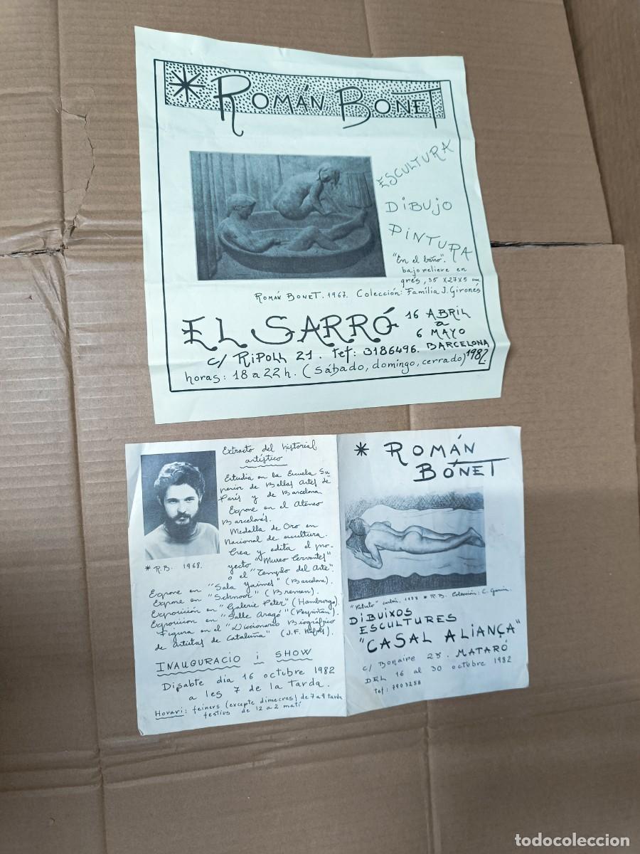 Arte: LOTE DE 2 ANTIGUOS FOLLETOS EXPOSICION ARTE ROMAN BONET 1982, PINTURA ESCULTURA BARCELONA MATAR&Oacute; P24