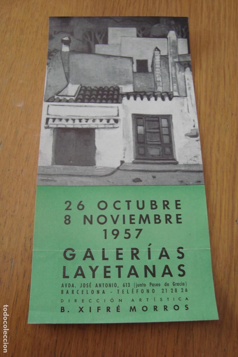 Arte: EXPOSICION H. PICO. GALERIAS LAYETANAS. XIFRE MORROS. BARCELONA 1957
