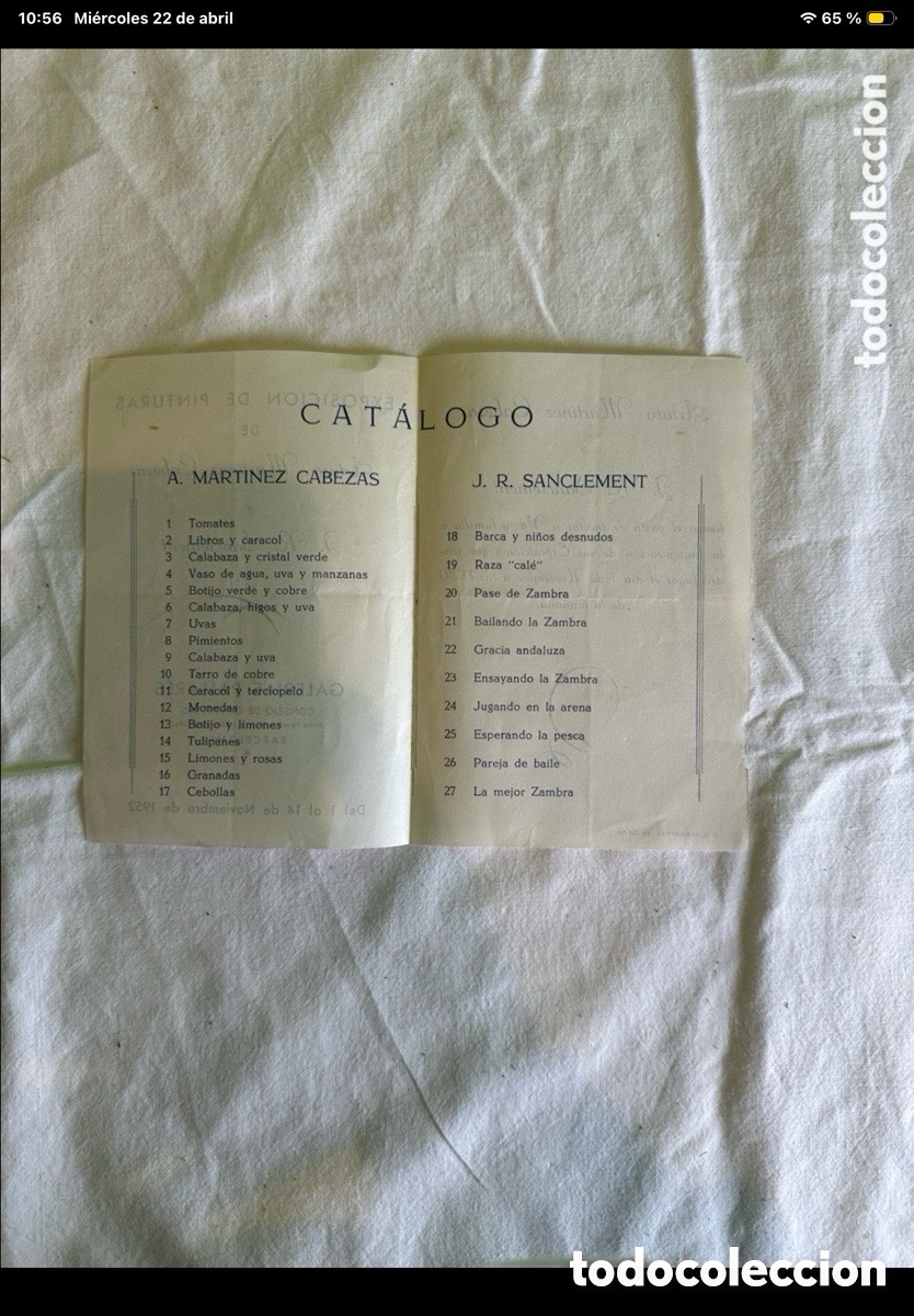 Arte: EXPOSICION DE PINTURAS DE Arturo Martinez Cabezas 1952