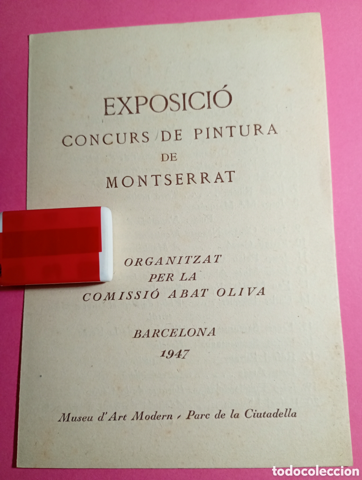Arte: museu art modern parc ciutadella bcn 1947 concurs pintura d montserrat organitza comissi&oacute; abat oliva