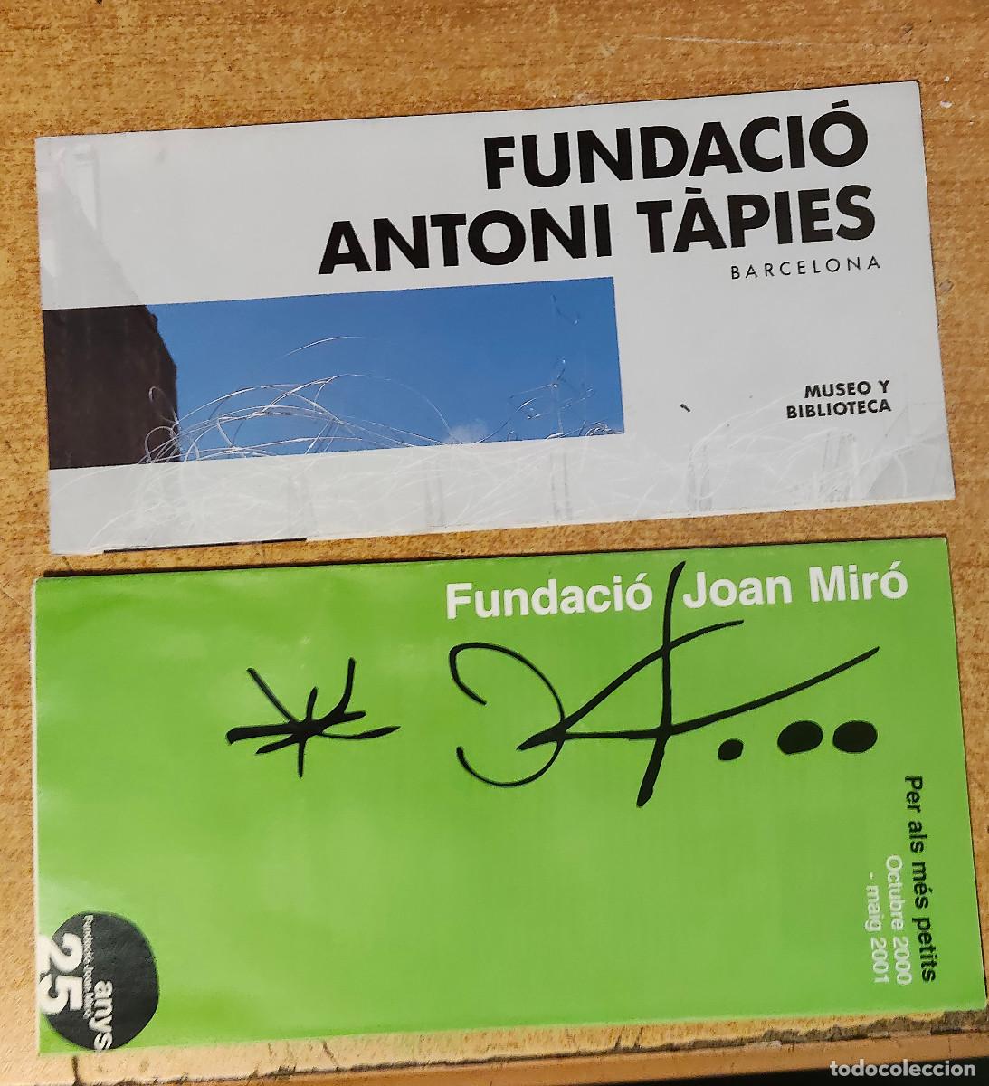 Arte: Diptico galeria de arte fundaci&oacute; T&agrave;pies - Fundaci&oacute; miro - muy antiguos - a&ntilde;o 2000