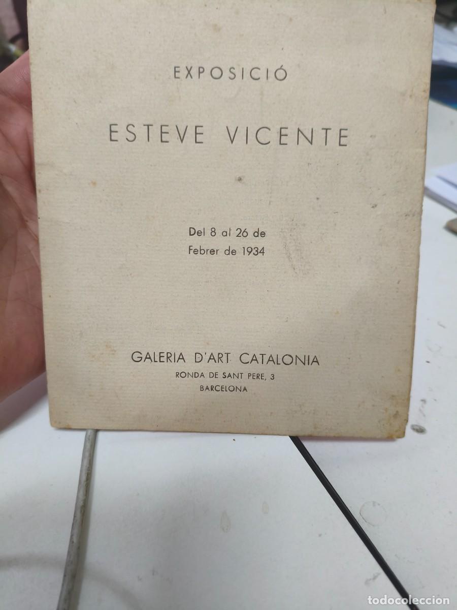 Arte: Exposici&oacute; Esteve Vicente. Exposici&oacute;n Esteban Vicente. Febrer 1934. Galeria d'Art Catalonia
