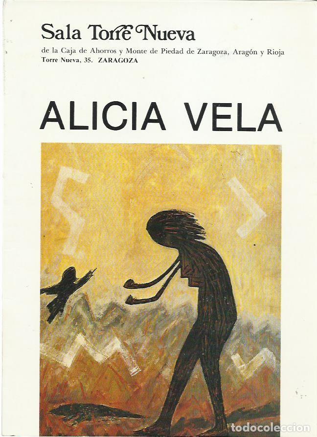 Arte: ALICIA VELA : Pinturas 1983. Cat&aacute;logo. Triptico. Sala Torre Nueva, 1984