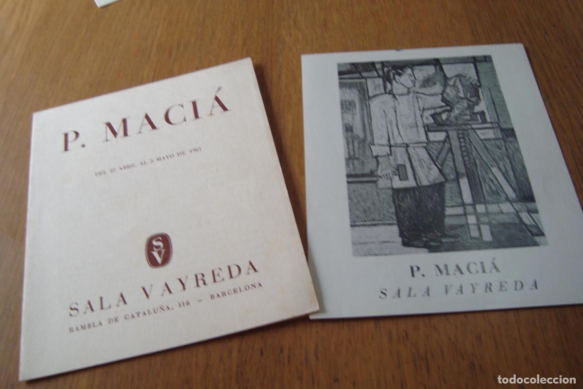 Art: DIPTICO EXPOSICION P. MACI&Aacute;. SALA VAYREDA BARCELONA 1961