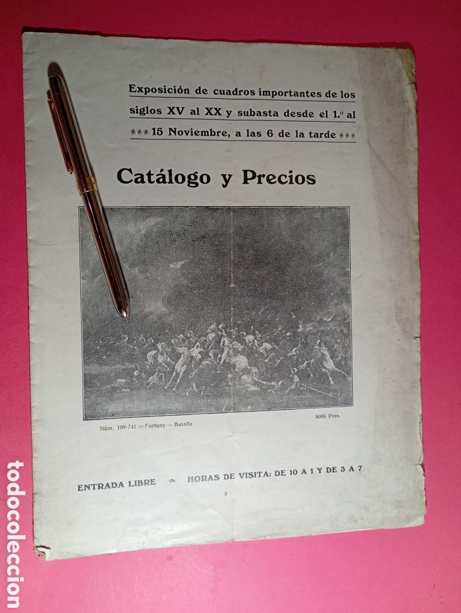 Arte: ANTIGUO CAT&Aacute;LOGO DE CUADROS IMPORTANTES DEL XV AL XX exposici&oacute; i venda patronat per obreres d&acute;agulla