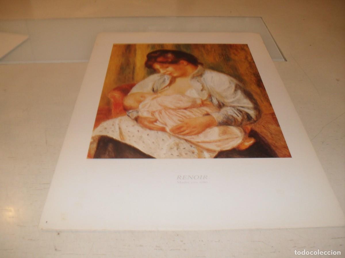 Arte: BELLISIMA REPRODUCCION,LAMINA N&ordm; 1,MADRE CON BEBE,DE RENOIR