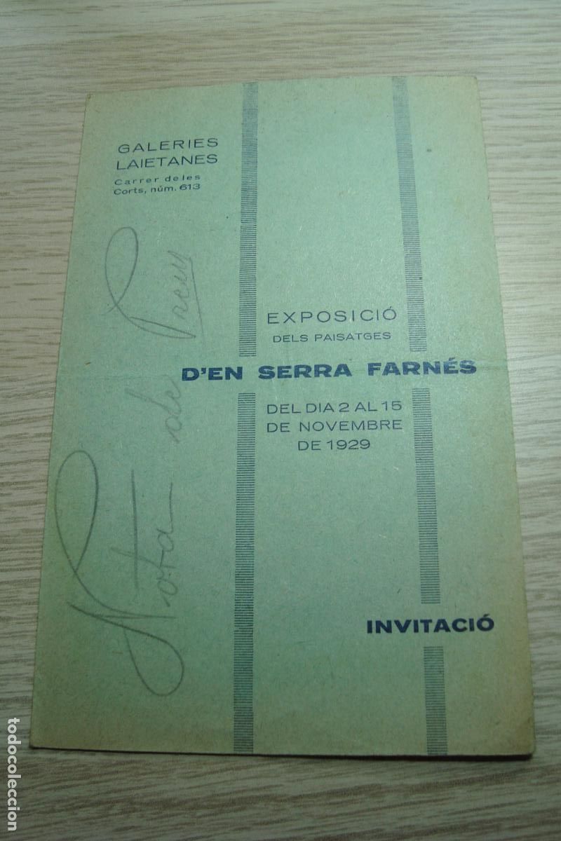 Arte: DIPTICO EXPOSICION PAISAJES PEDRO SERRA FARNES. GALERIAS LAYETANAS BARCELONA 1929.