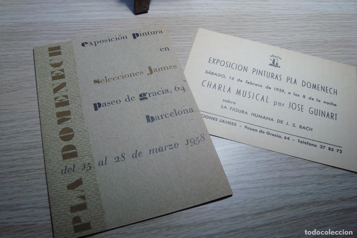 Arte: EXPOSICION PINTURA PLA DOMENECH. SELECCIONES JAIMES. BARCELONA 1958