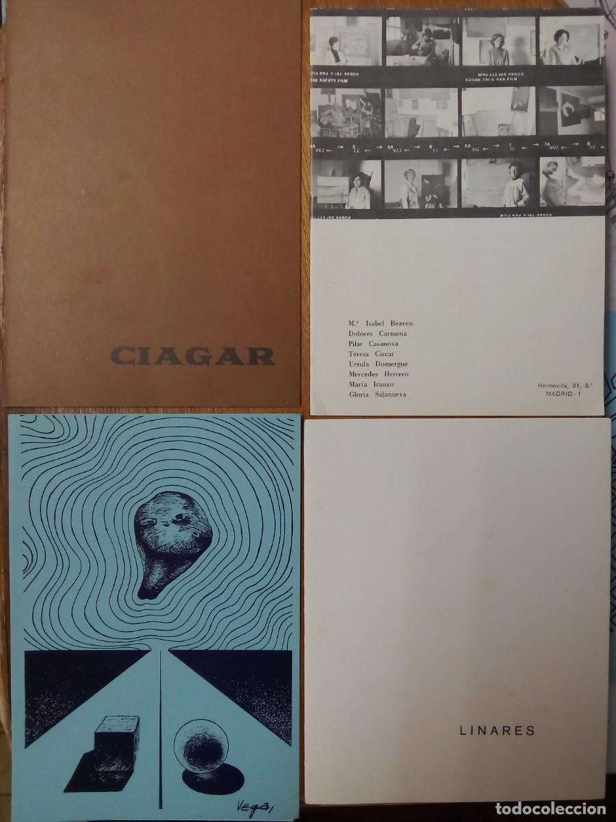 Arte: CUATRO FOLLETOS SALA DE ARTE VINCENT, CIAGAR, LINARES, VEGA, GIJON, 1976 1978
