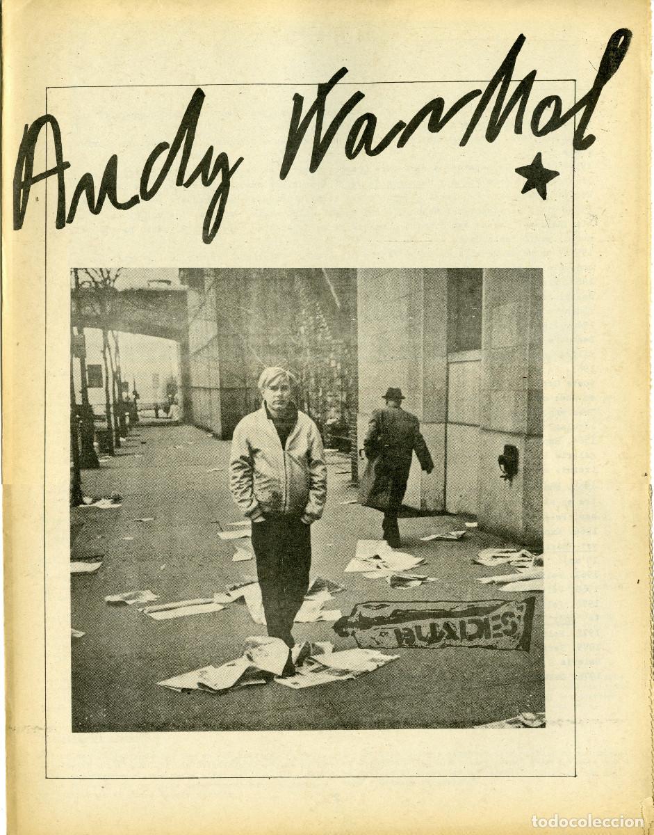 Arte: ANDY WARHOL CAT&Aacute;LOGO DE SU PRIMERA EXPOSICI&Oacute;N INDIVIDUAL EN ESPA&Ntilde;A. Galer&iacute;a Buades, Madrid 1977.