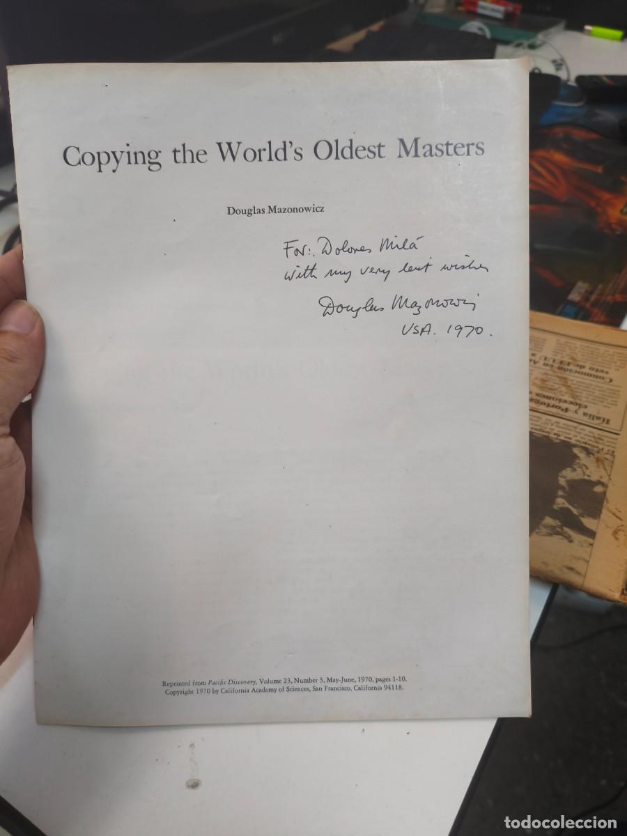 Arte: CATALOGO DE ARTE COPYING WOLRD'S OLDEST MASTERS DOUGLAS MAZONOWICZ FIRMADO Y DEDICADO POR EL AUTOR