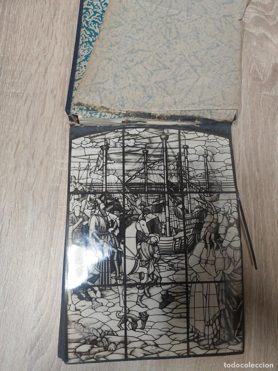 Arte: Antiguo librito con fotograf&iacute;as de las vidrieras de Luis gargallo ,contiene dibujos