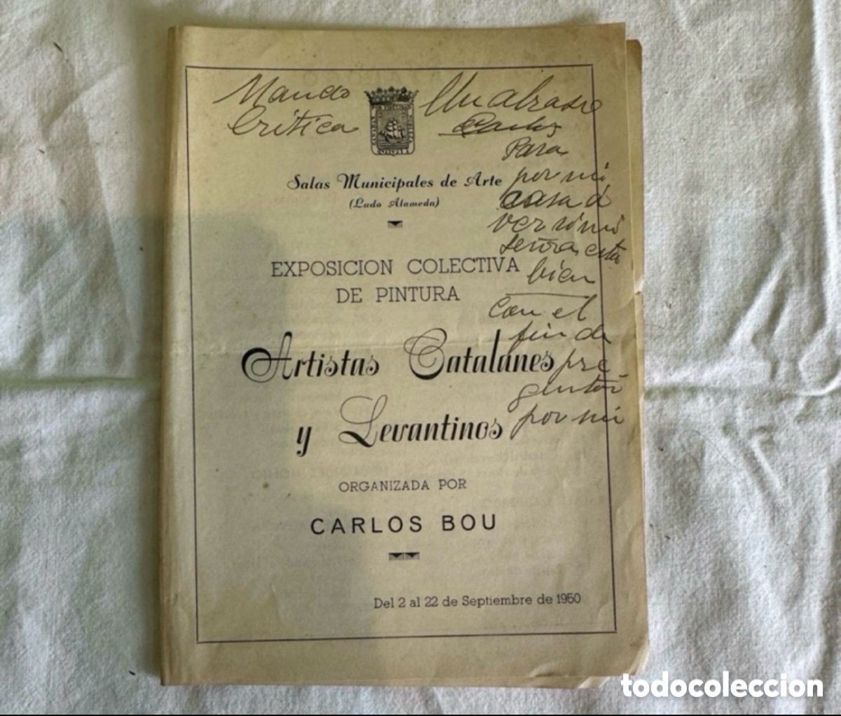 Arte: EXPOSICION COLECTIVA DE PINTURA Artistas Catalanes y Levantinos Carlos bou.