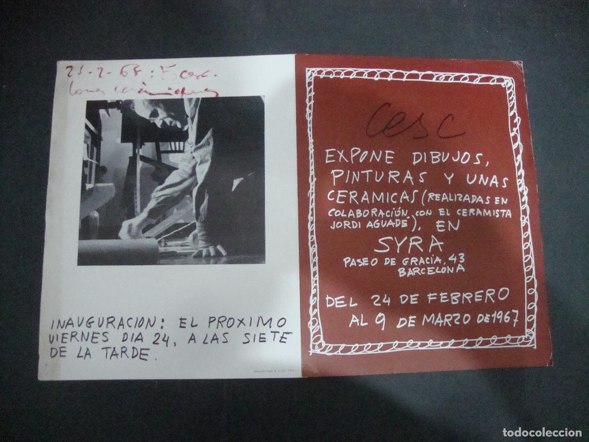 Arte: DIPTICO EXPOSICION DIBUJOS CESC SYRA BARCELONA 1967