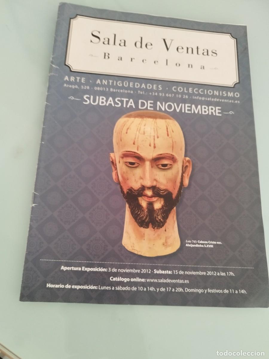 Arte: Cat&aacute;logo de Sala de Ventas Barcelona. Noviembre 2012.