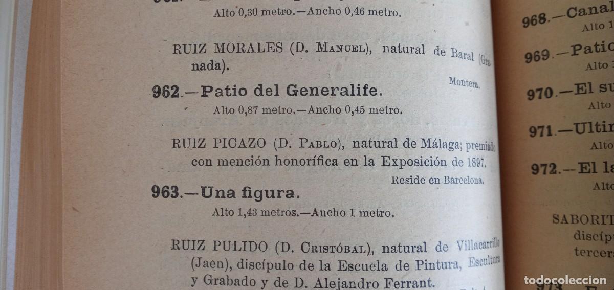 Arte: Cat&aacute;logo ilustrado exposici&oacute;n Bellas artes 1901 con menci&oacute;n de honor al cuadro de Pablo Picasso