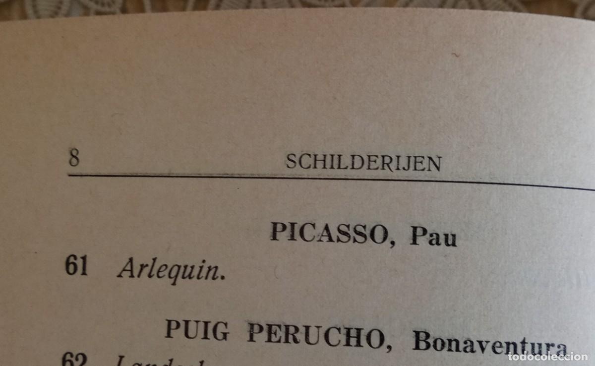 Art: Antiguo cat&aacute;logo ilustrado de exposici&oacute;n de arte catal&aacute;n como Rusi&ntilde;ol y Picasso con su obra Arlequ&iacute;n