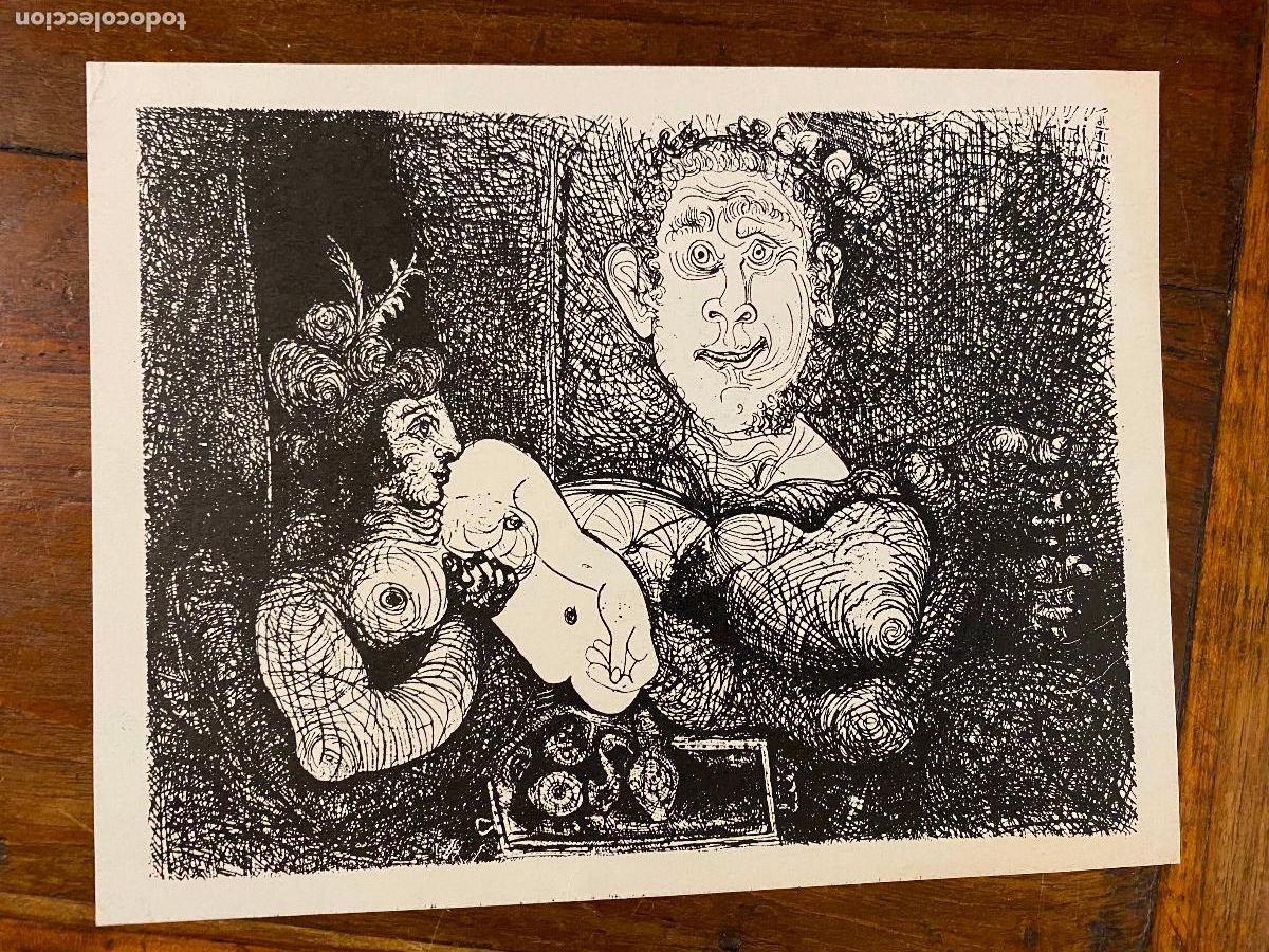 Arte: INVITACI&Oacute;N EXPOSICI&Oacute;N ARTE - PICASSO - GRABADOS DE LA SERIE 156 - GALERIA JUANA DE AIZPURU