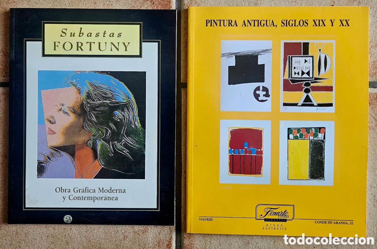 Arte: LOTE de 2 CAT&Aacute;LOGOS subastas espa&ntilde;olas.