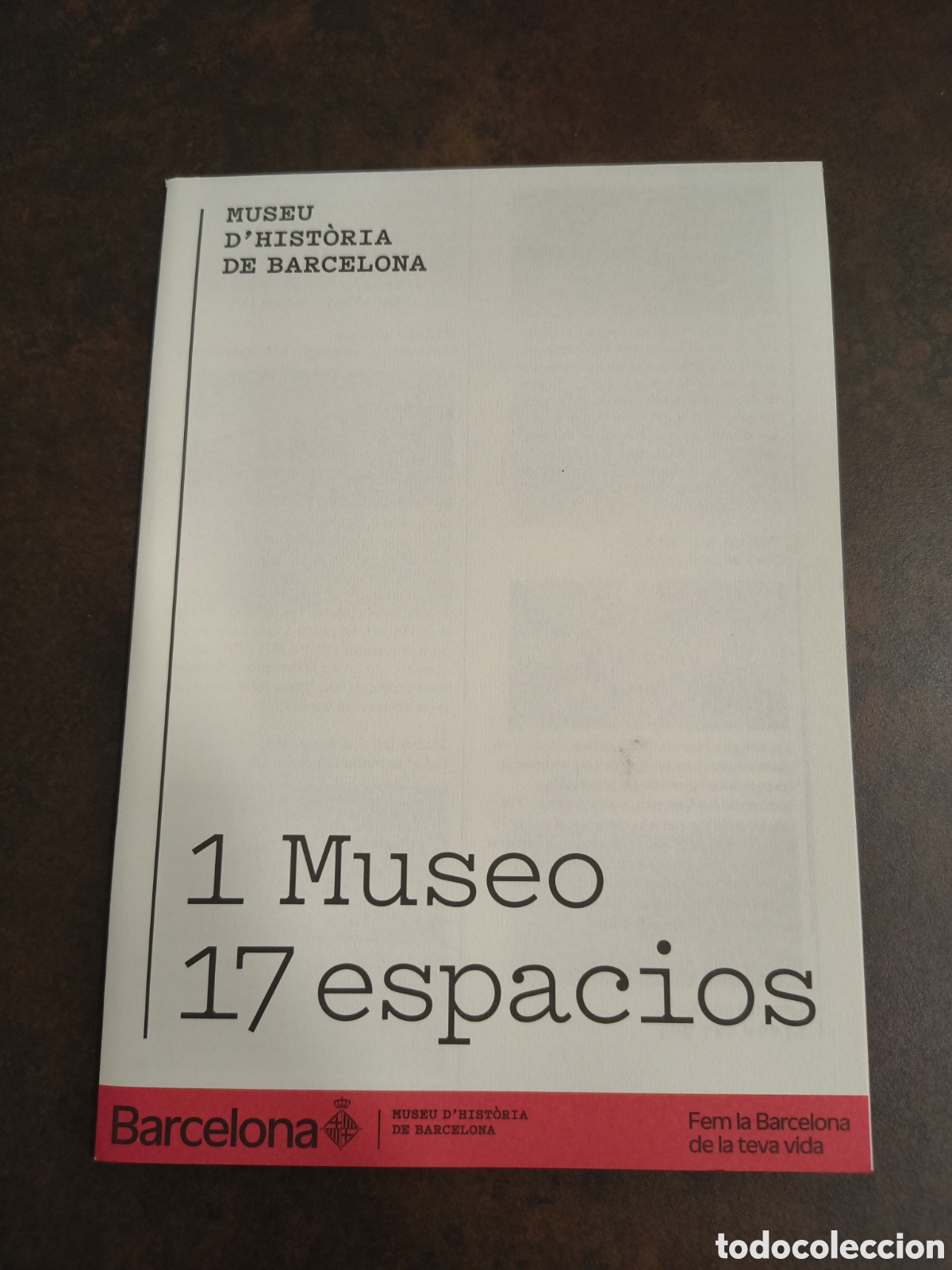 Arte: MUSEU D&acute;HISTORIA DE BARCELONA. DESPLEGABLE.