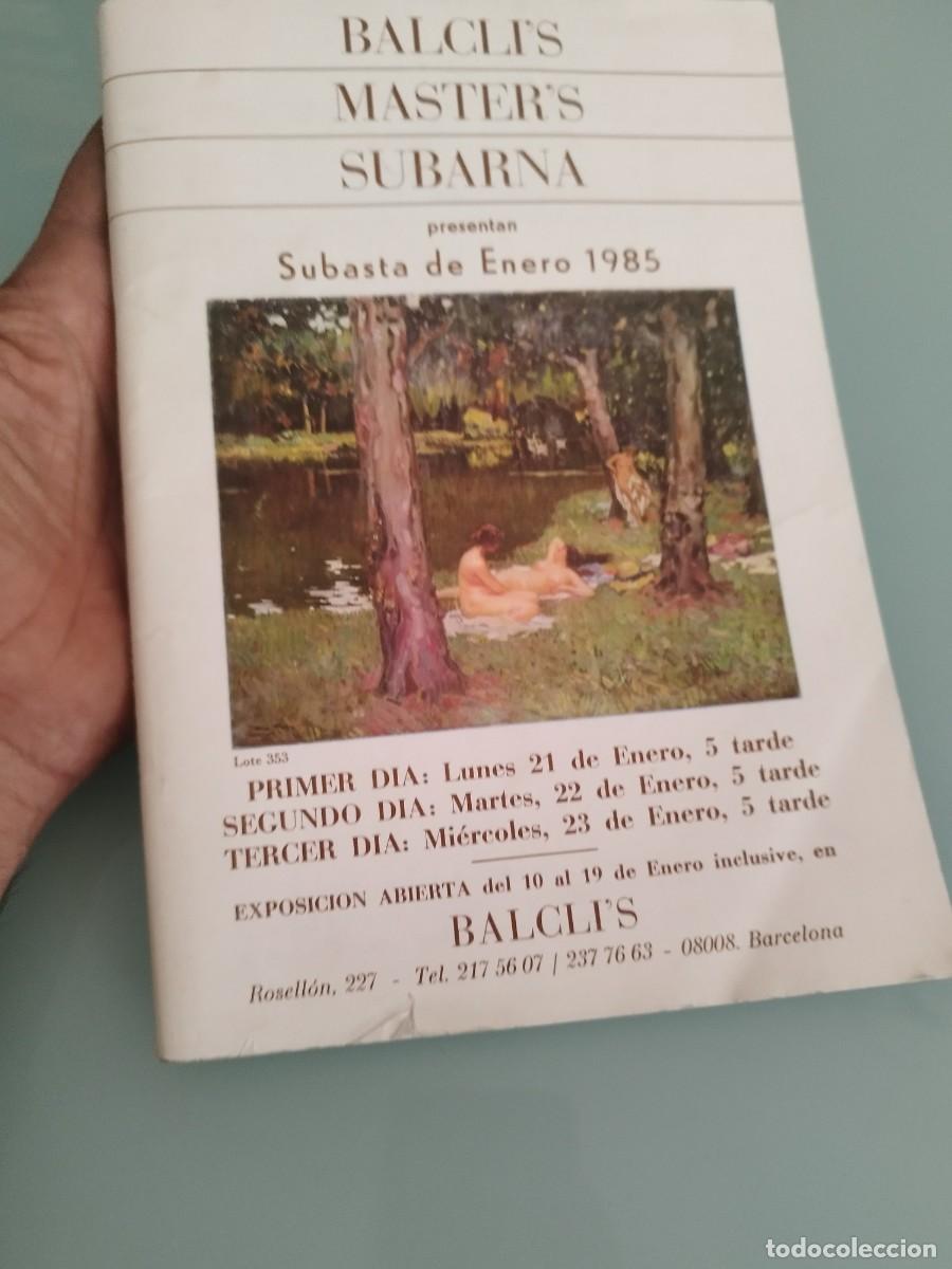 Arte: Cat&aacute;logo de la casa de subastas Balclis. Enero 1985