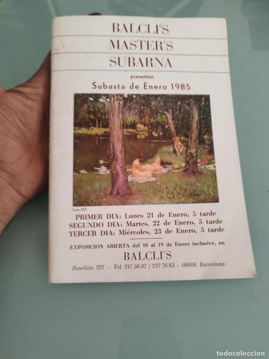 Arte: Cat&aacute;logo de la casa de subastas Balclis. 21 Enero 1985