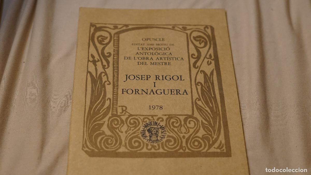 Arte: Exposici&oacute; antol&oacute;gica de l'obra art&iacute;stica del mestre Josep Rigol i Fornaguera