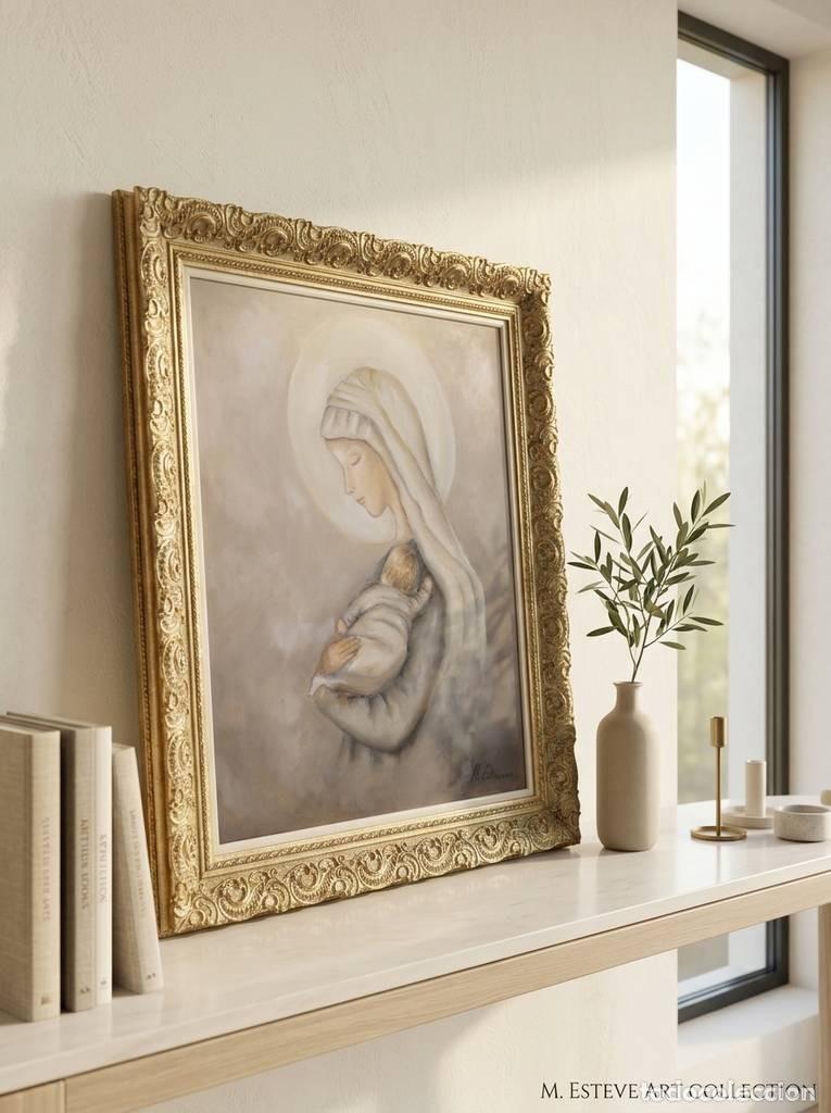 Arte: &Oacute;LEO VIRGEN CON NI&Ntilde;O JES&Uacute;S
