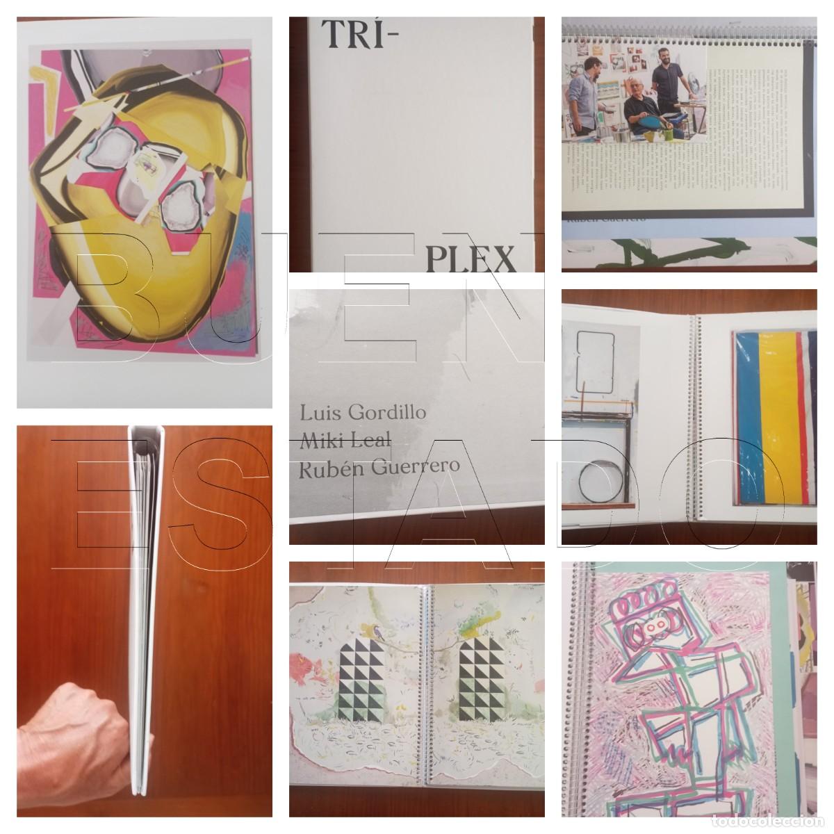 Arte: TRI PLEX LUIS GORDILLO MIKI LEAL RUBEN GUERRERO 32 CMS CATALOGO EXPOSICION LG2